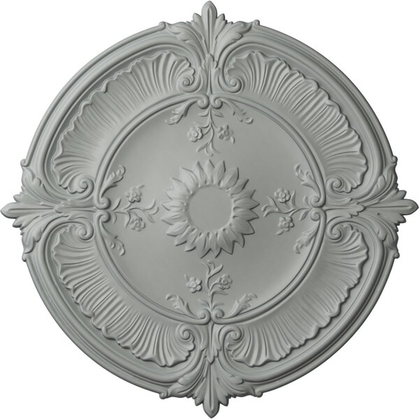 Ekena Millwork Attica Acanthus Leaf Ceiling Medallion (Canopies up to 3 1/4"), 30 1/8"OD x 1 1/2"P, Primed White CM30AT - main